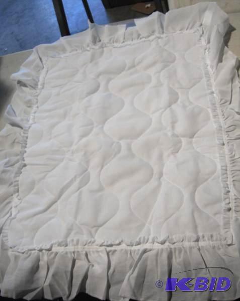 lot 47 image: Mayfield White Quilted Pillow Sham - Retail $...