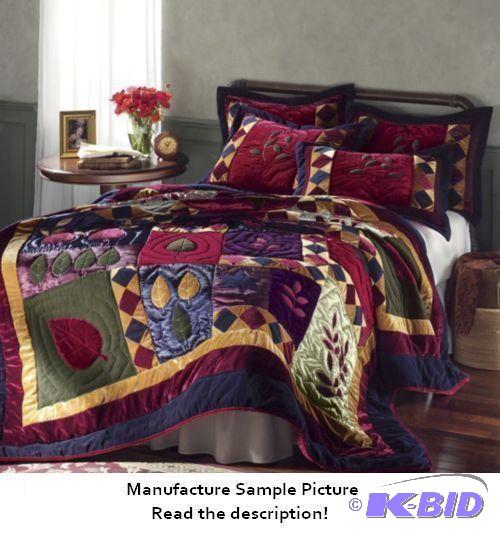 lot 48 image: Velvet Dreams Quilt and Two Shams - 68 x 86 -...