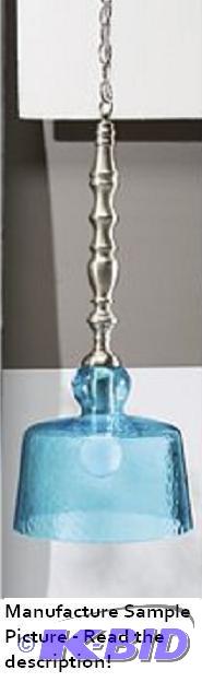 lot 56 image: Oceania Blue Glass Pendant Lamp -&nbspThe co...