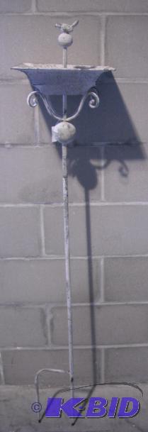 lot 6 image: Rustic Metal Bird Feeder Stake - 55.5" h...