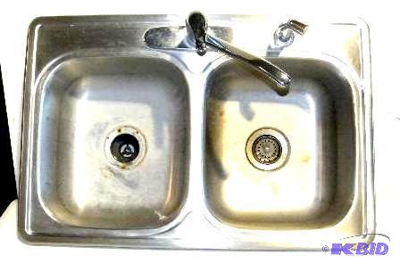 lot 81 image: Kitchen Sink - Stainless Steel - 33" x 2...