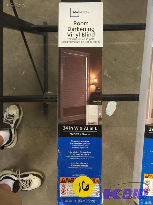 Mainstays room darkening vinyl blinds white