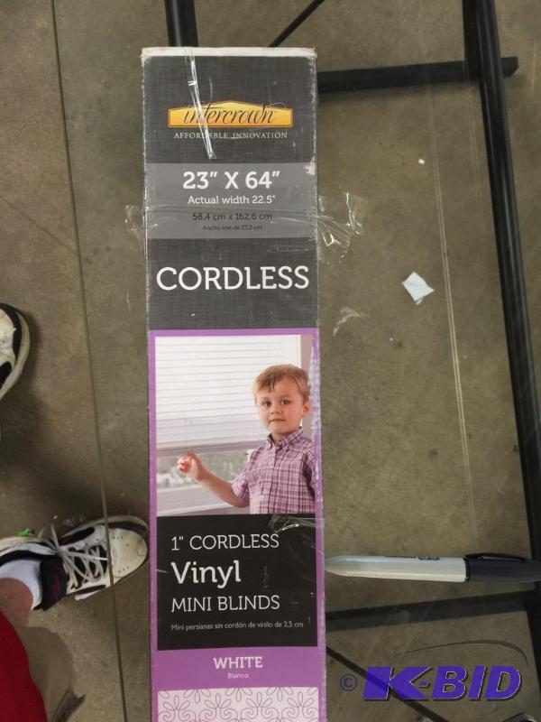 Intercrown brand cordless vinyl mini blind white