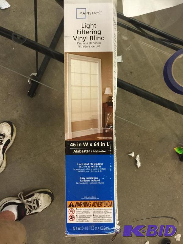 Mainstays light filtering vinyl blind alabaster