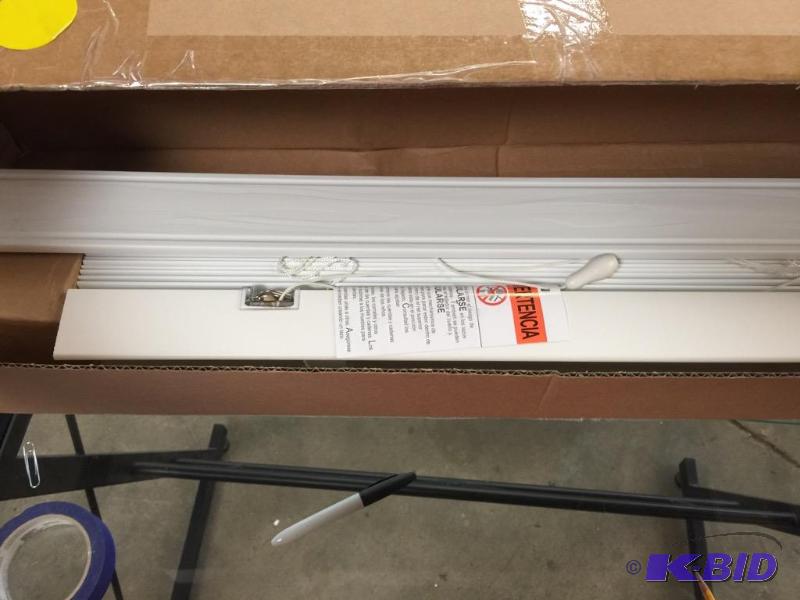 White wood grain blinds