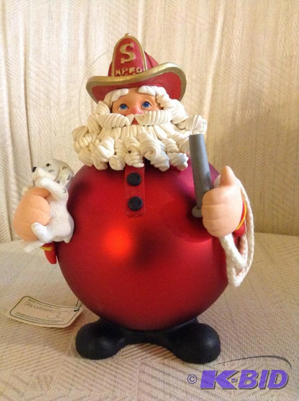 lot 104 image: Dept. 56 Collectible Firefighter Santa