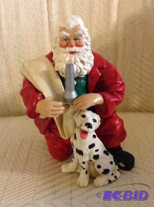 lot 107 image: Firefighter Santa Molded Plastic Ornament by Kurt Adler