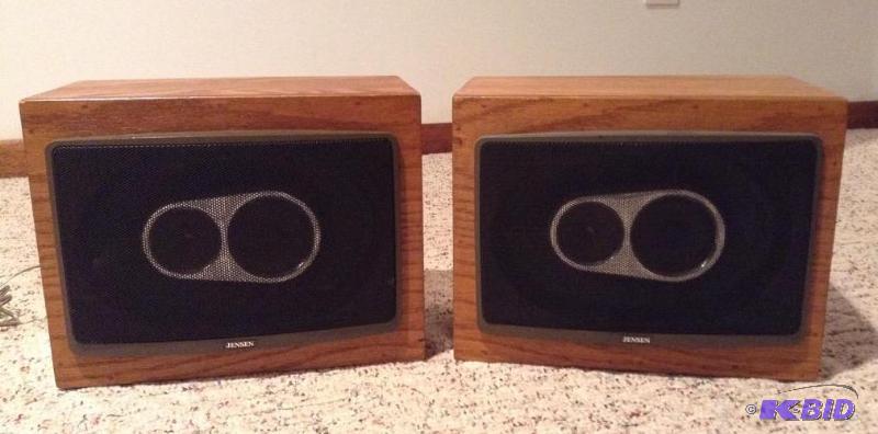 lot 147 image: Jensen Speakers in Homemade Case for Outdoor Use