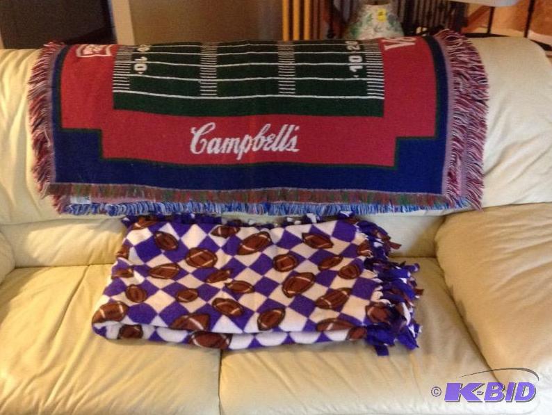 lot 188 image: Cozy Football Themed Blankets