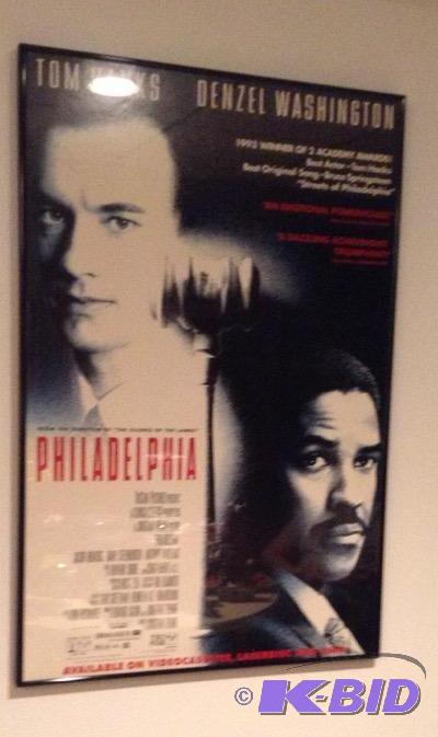 lot 26 image: Framed Philadelphia Movie Poster