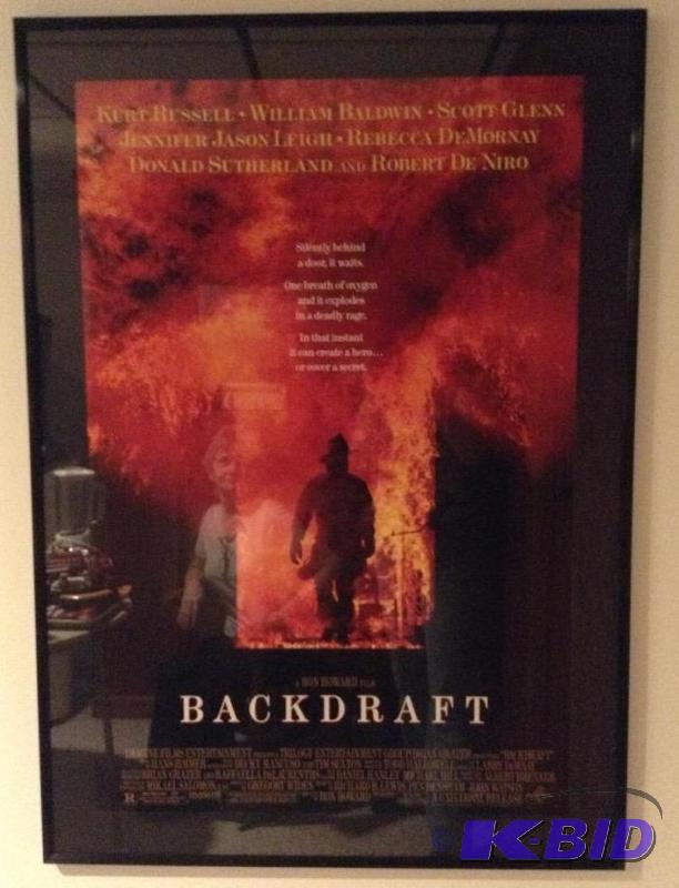lot 27 image: Backdraft Framed Movie Poster