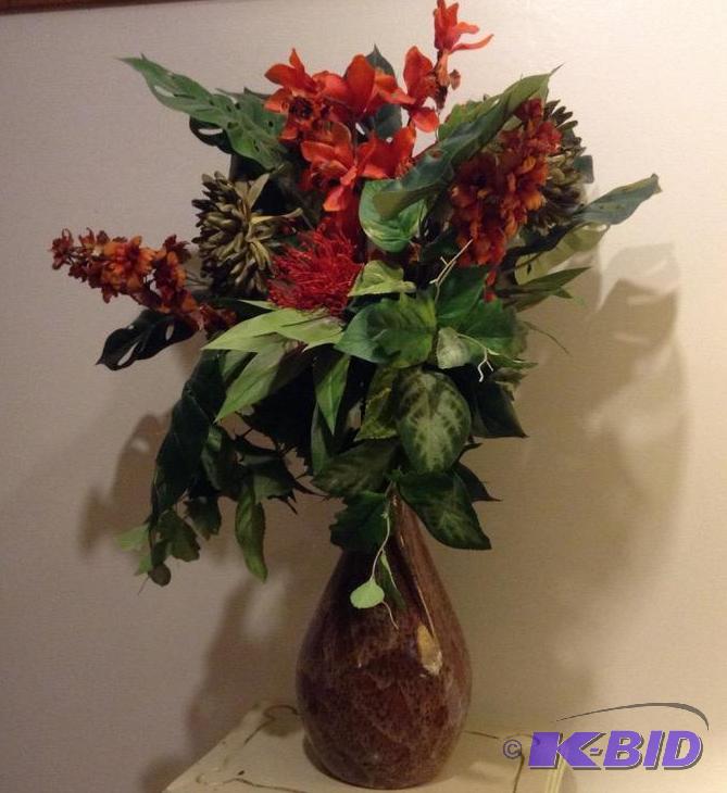 lot 63 image: Faux Flower Arrangement