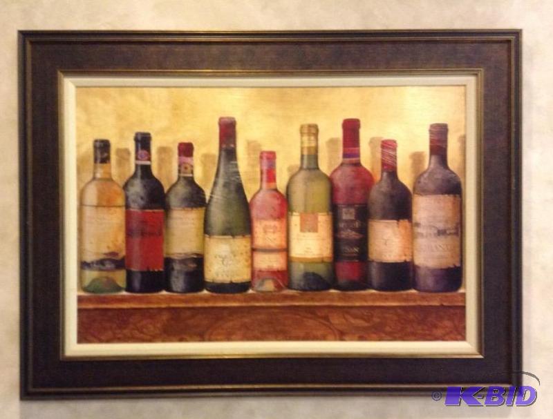 lot 75 image: Wine Themed Framed Art