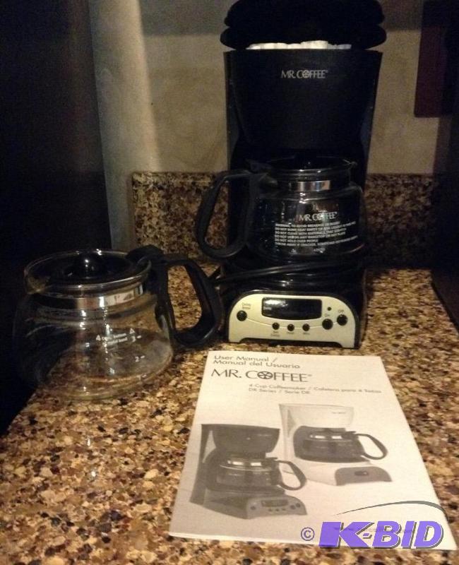 lot 89 image: Mr. Coffee Programmable 4-Cup Coffee Maker