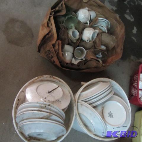 Dinner Plates, Teapots, Cups