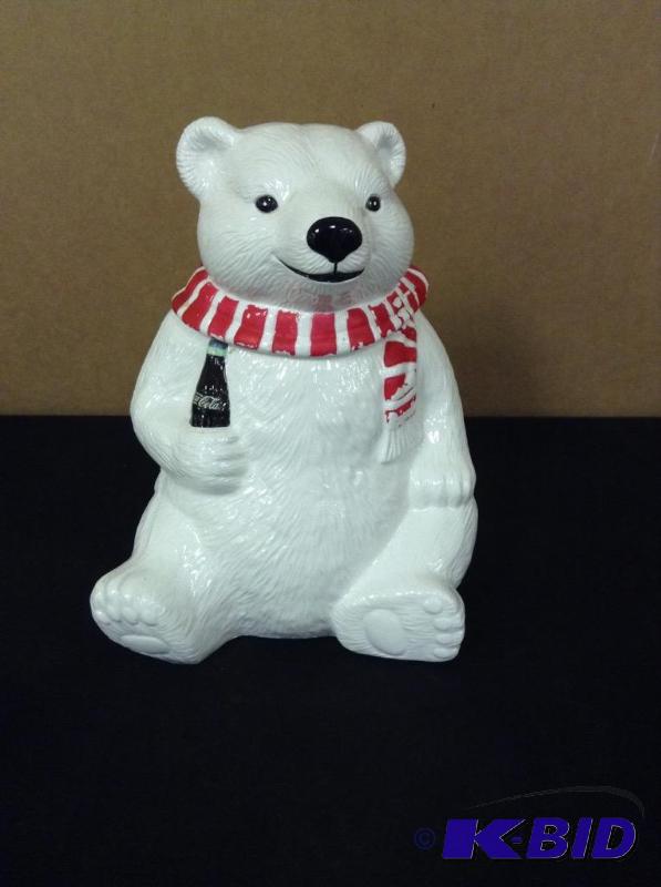 lot 1 image: Cute Coca Cola Bear Cookie Jar