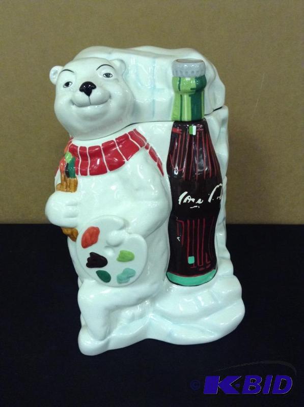 lot 4 image: Coca Cola Bear Painter Cookie Jar