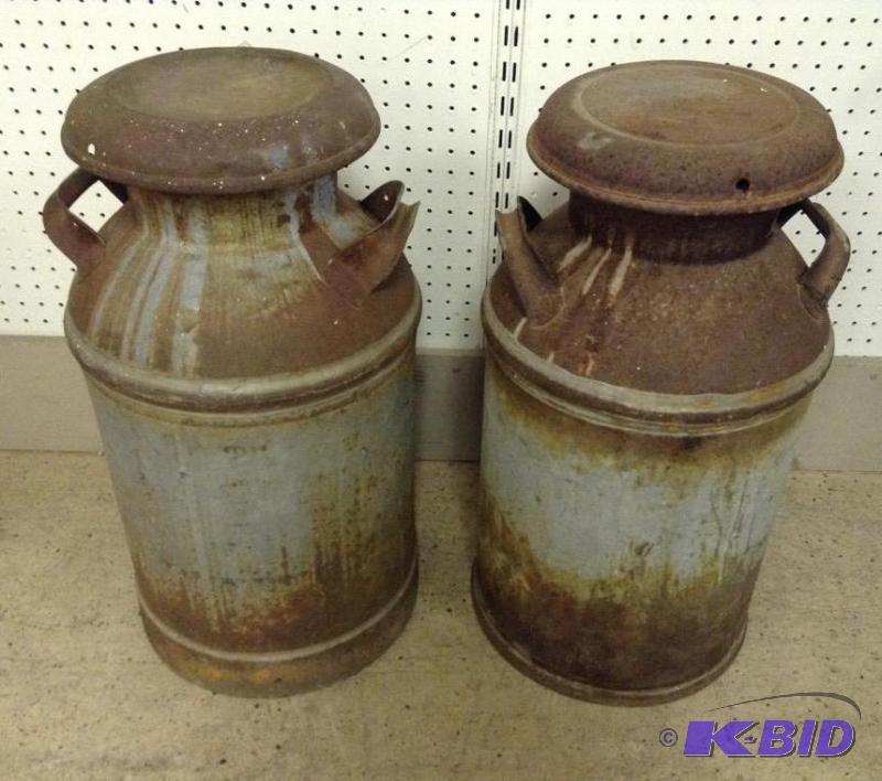 lot 41 image: Two Metal Milk Cans