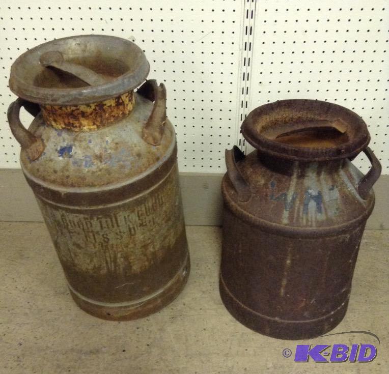 lot 43 image: Two Metal Milk Cans