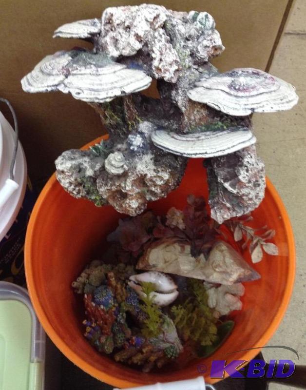 lot 45 image: Natural and Man Made Aquarium Supplies