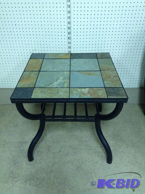 lot 7 image: Tile Top IndoorOutdoor Side Table
