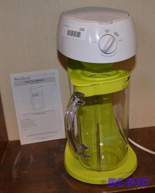 lot 125 image: West Bend Ice Tea Maker model 68305T...