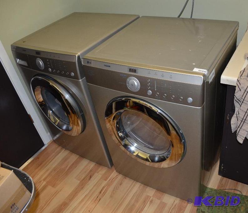 lot 137 image: LG front loading washer and gas dryer...