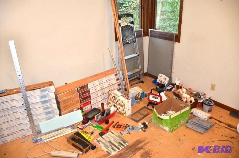 lot 168 image: Large group of remodeling items including ste...