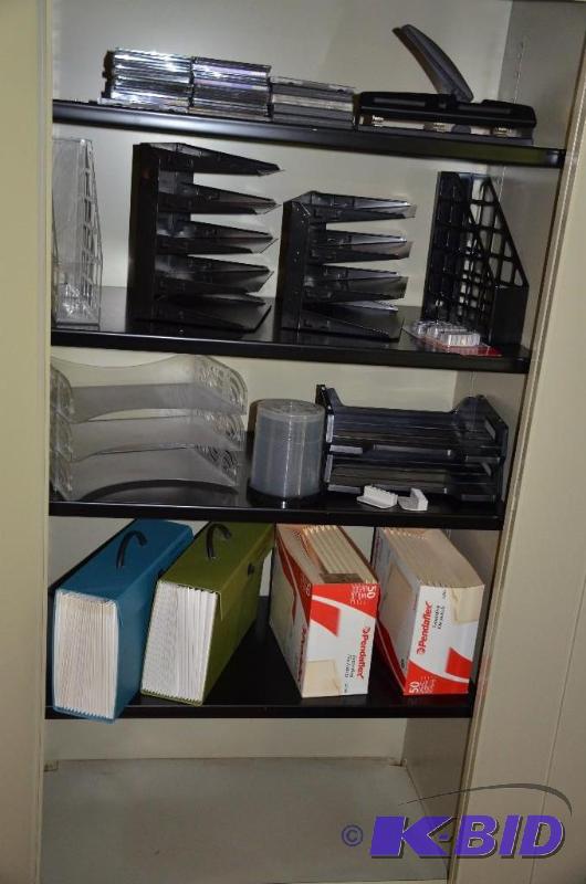 lot 170 image: 4 shelves of office Supplies as seen...