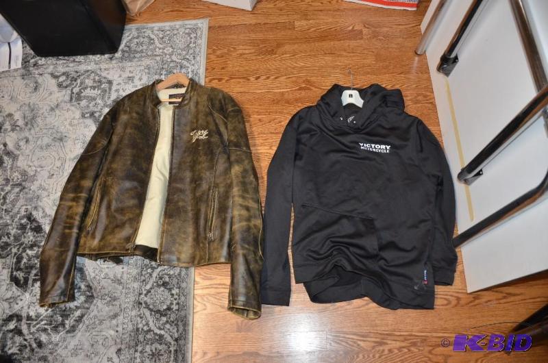 lot 177 image: 2 Polaris Victory Motorcycle Jackets. &nbspO...