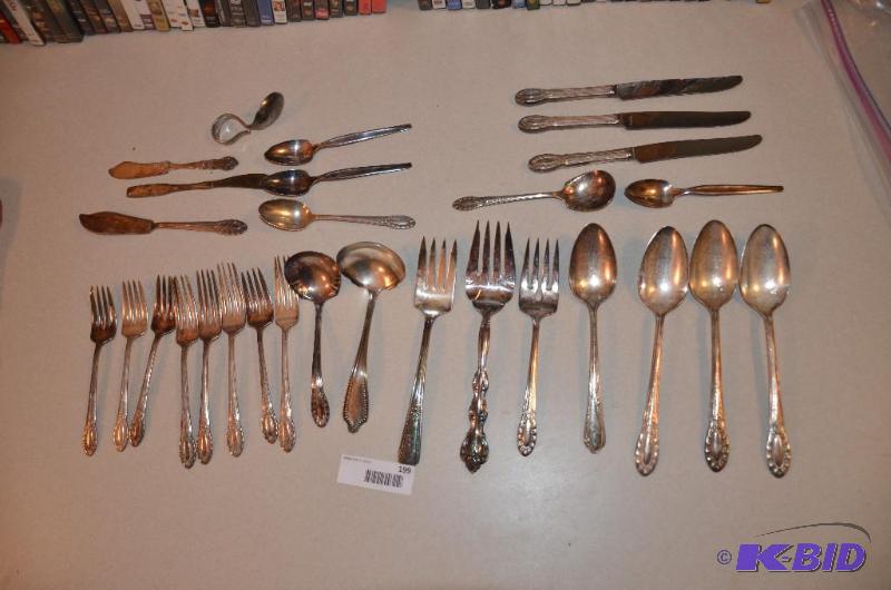 lot 199 image: Group of older possibly antique silverware....