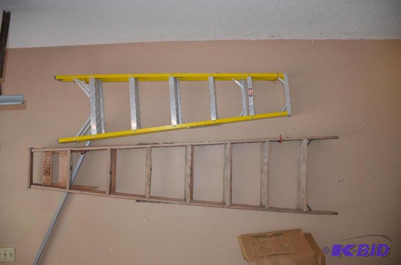 lot 209 image: 2 step ladders one Yellow fiberglass (6 foot)...