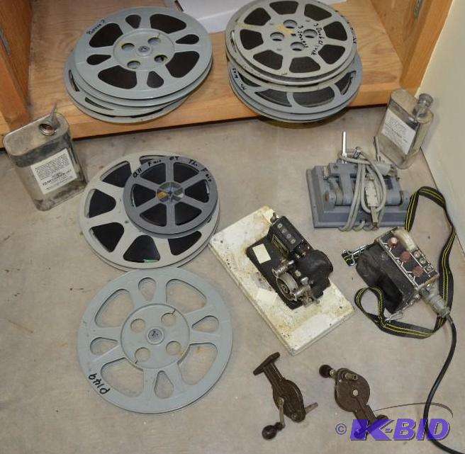 lot 222 image: 8-9 Old 16mm Cartoon movie reels including PO...