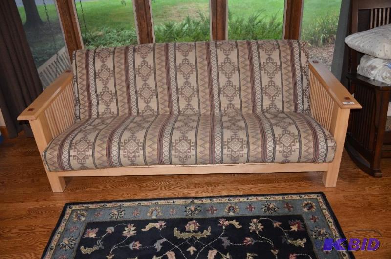 lot 46 image: Awesome Futon Couch&nbspfolds out to a bed g...