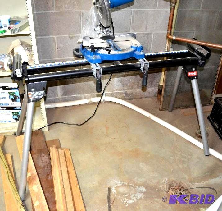 lot 57 image: 10" Compound MITER&nbspsaw with portabl...