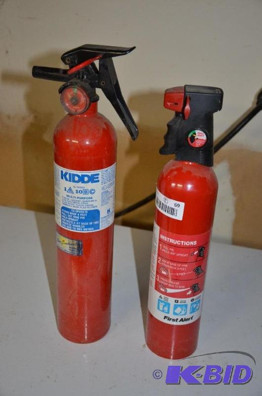 lot 69 image: 2 fire extinguishers...