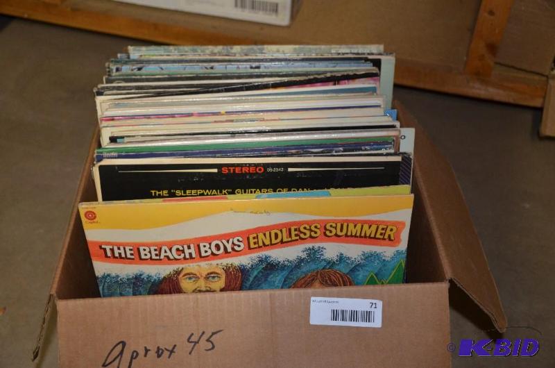 lot 71 image: Group of old records including 1960s Beach B...