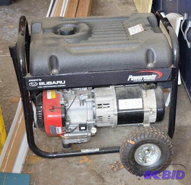 lot 8 image: Powermate portable generator 5100 watts Subar...