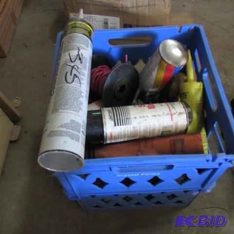 Milk Crate, Caulk, Wire