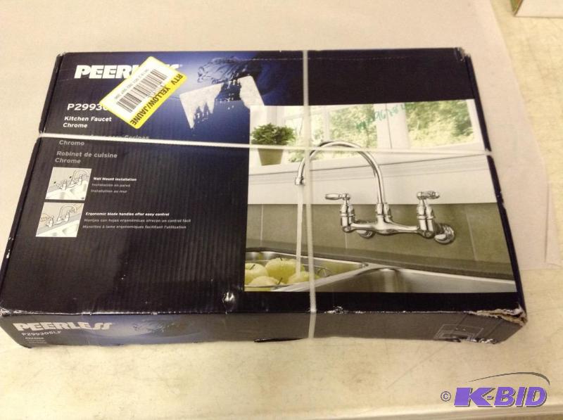 New in Box Peerless Wall Mount Chrome Faucet