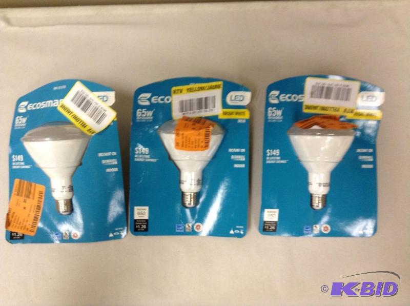 Three LED 65w Flood Style Replacement Lamps