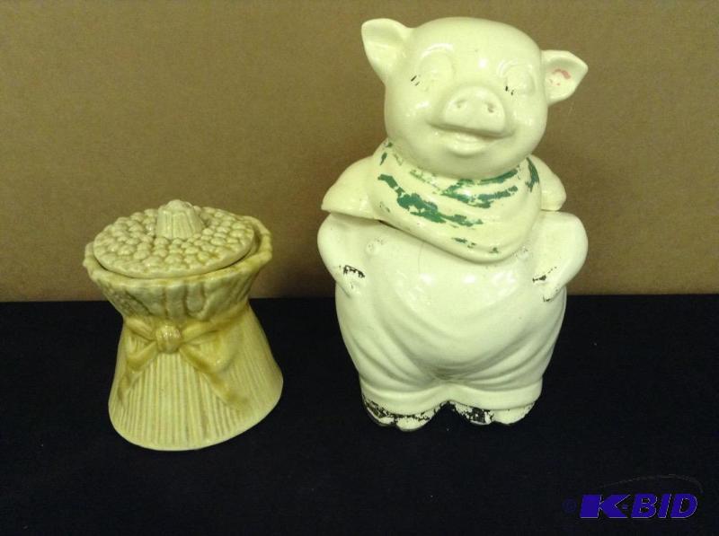 McCoy Pig & Wheat Cookie Jars