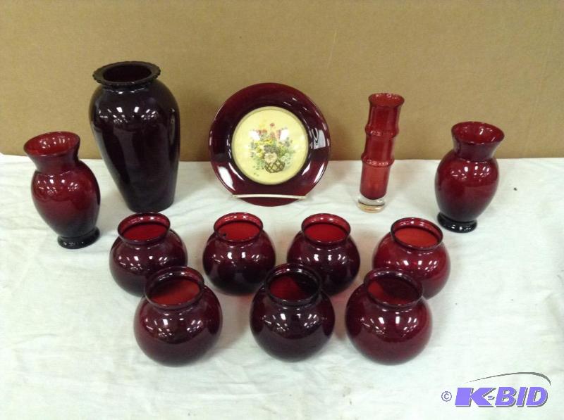 True Ruby Red Vases