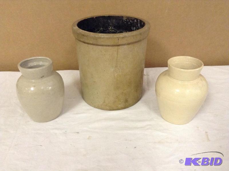 2 Snuff Tobacco Crock Jars & Crocks - Coppenhagen