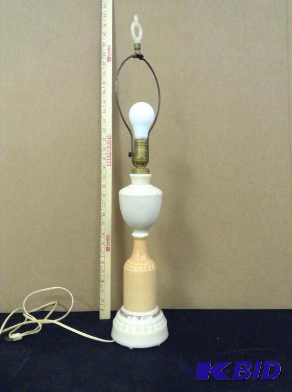 Beautiful Glass Lamp - Peaches and Cream Coloring