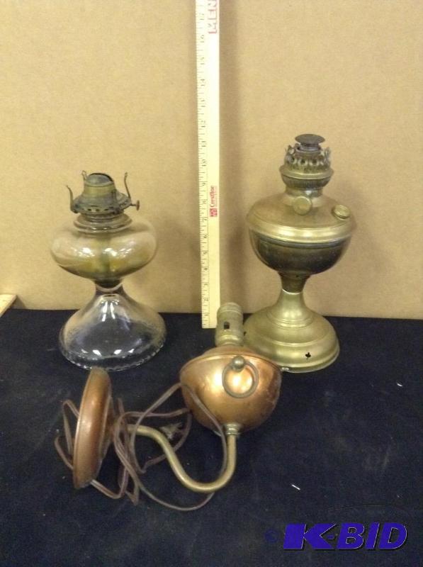 Brass & Copper Kerosene Lamp Bases