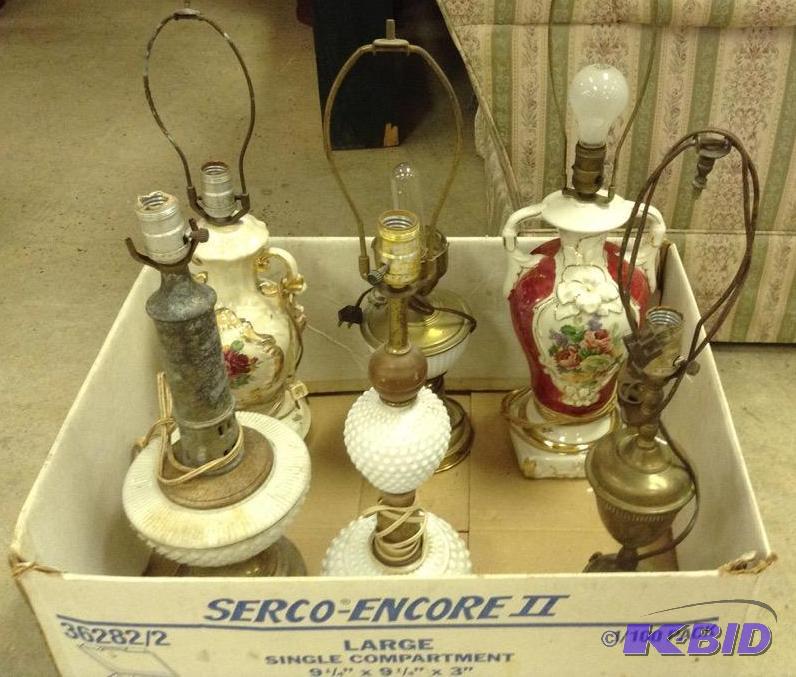 6 Vintage Table Lamps