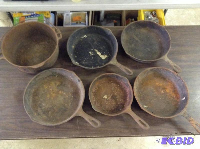 Assortment Cast Iron Pans