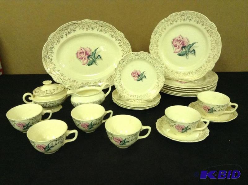 Vintage Homer Laughlin Floral Dinnerware Set