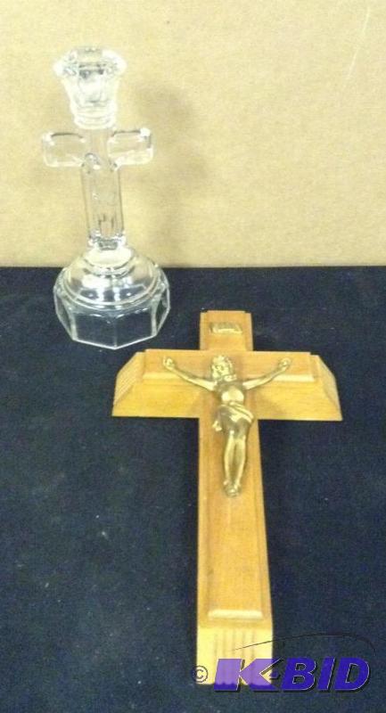 Glass Cross & Priests Divinity Crucifix